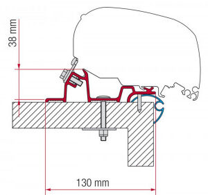Adaptoare universale Fiamma F65 / F80 pentru montaj pe acoperis